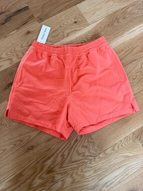 Outdoor Voices Coral-Orange Athletic Shorts for Women